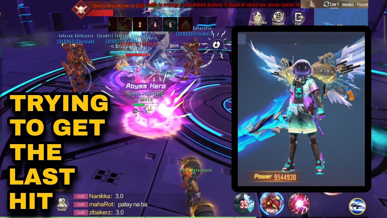 Cyber Realm - Cross Server Boss Raid (Our Guild Trying to last hit & take it from this VIP12 player)