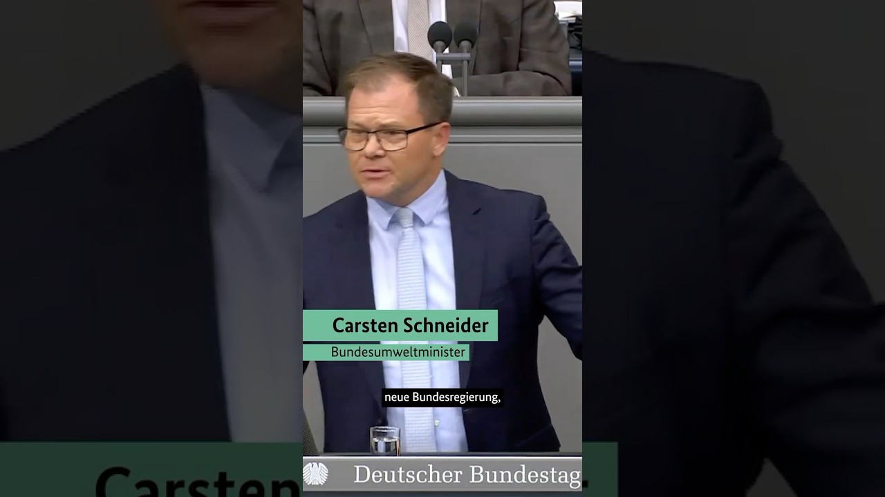 Bundesumweltminister Carsten Schneider: Klima- und Umweltschutz in den Mittelpunkt rücken.