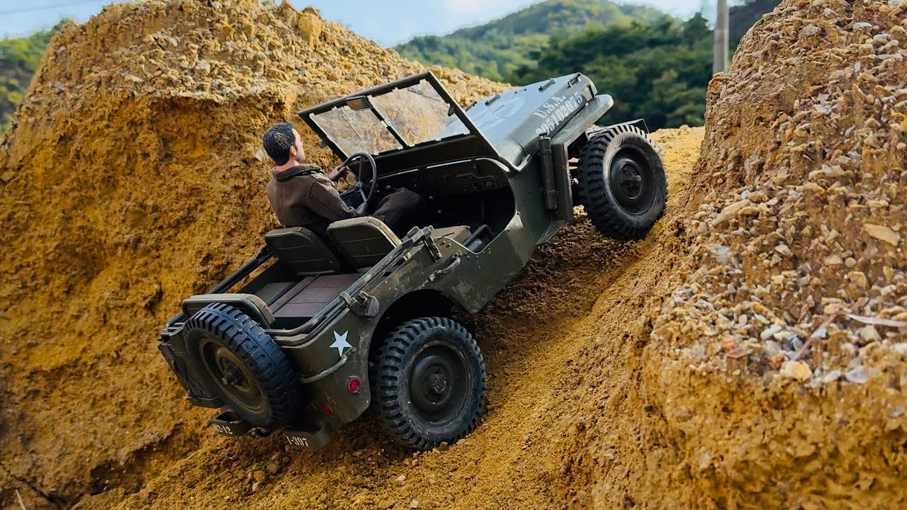 1/6 Scale RC : 1941 Willys MB Jeep(ROCHOBBY) Off-road Driving. #8
