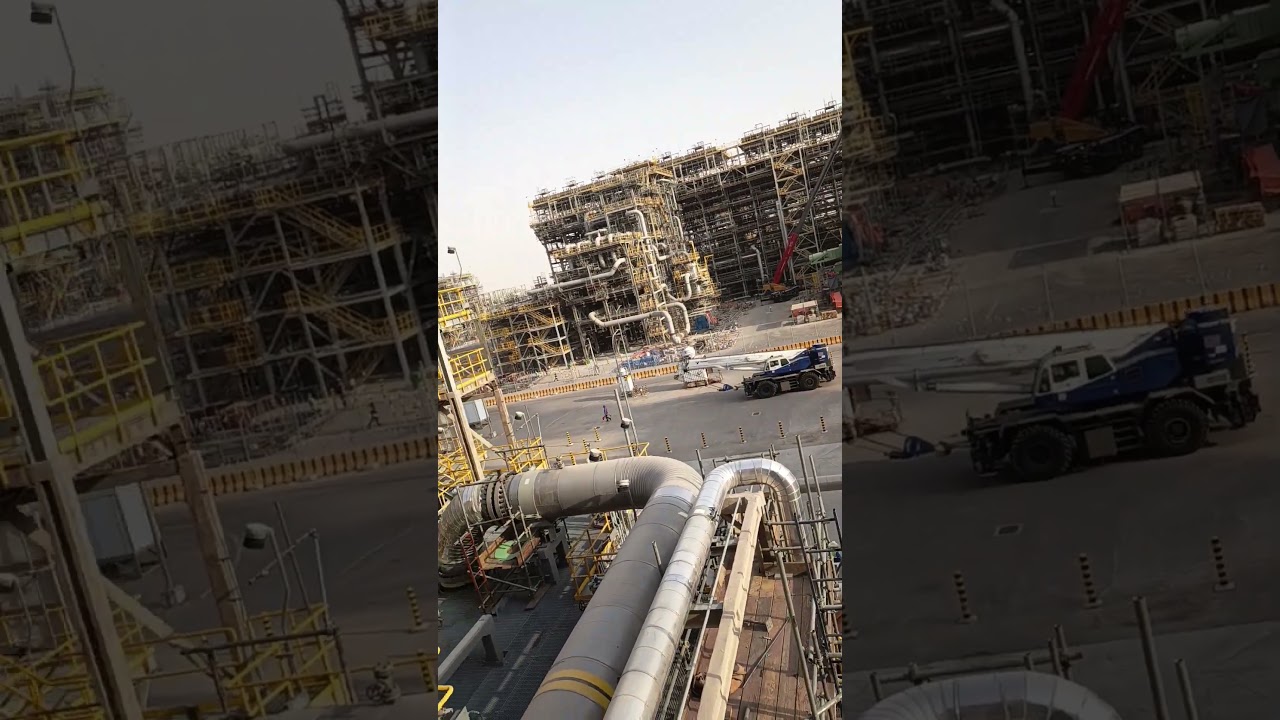 😞wet for and 🤔 Saudi aramco tnajib gas plant project in progress 😱😱😱
