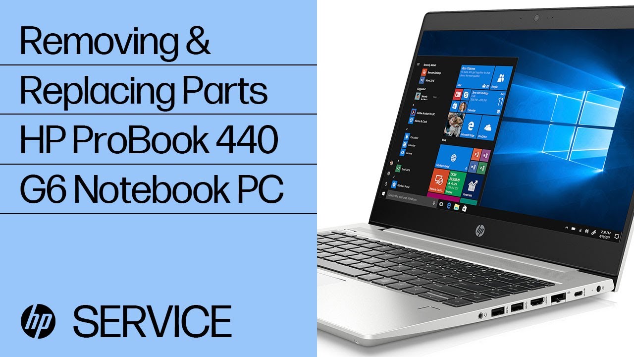 Removing & replacing parts for HP ProBook 440 G6 | HP Computer Service