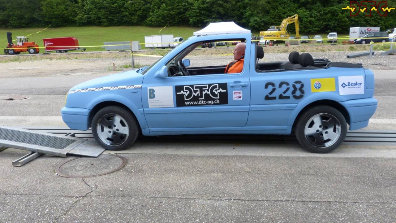 crashtest: corkscrew of a selfmade cabriolet