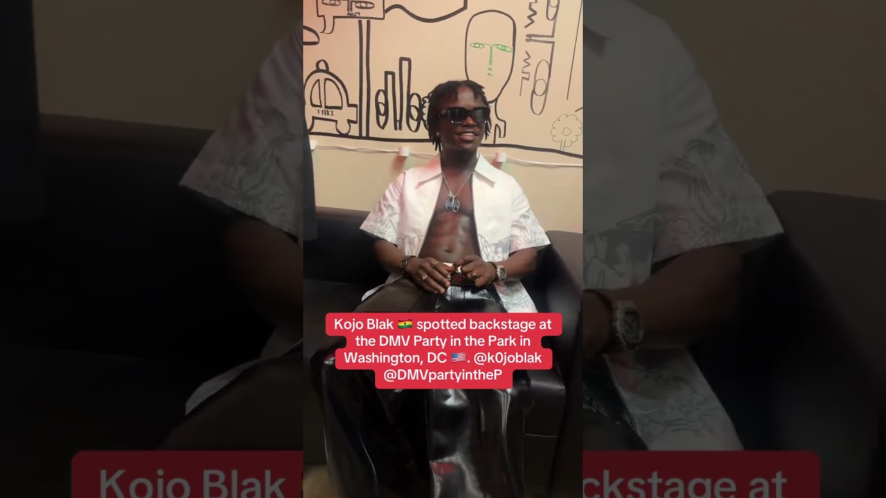 Kojo Blak backstage at DMV PARTY in the Park 2025 Event 🇬🇭🇺🇸 #ghanaentertainment #dmv #kojoblak