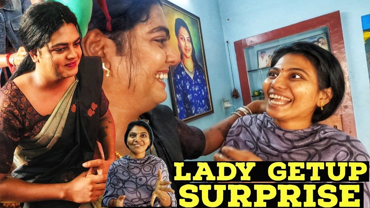 Wife reaction for my Lady getup | Shocking surprise | Girl makeup  #girlmakeup #surprise