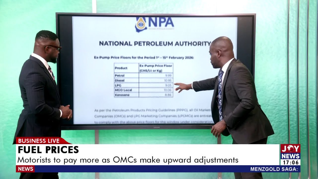 Fuel Prices: Motorists to pay more as OMCs make upward adjustments | Business Live (2-1-26)