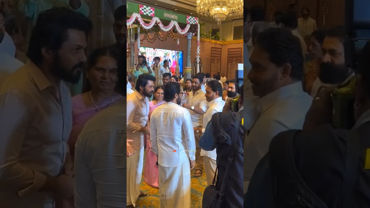 YS Jagan Mohan Reddy Meets Suriya & Karthi at Private Wedding | Rare Moment 💙✨ | #trending #viral