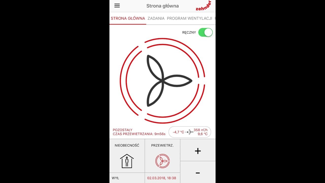 ComfoConnect LAN C/ aplikacja Iphone Comfo Control