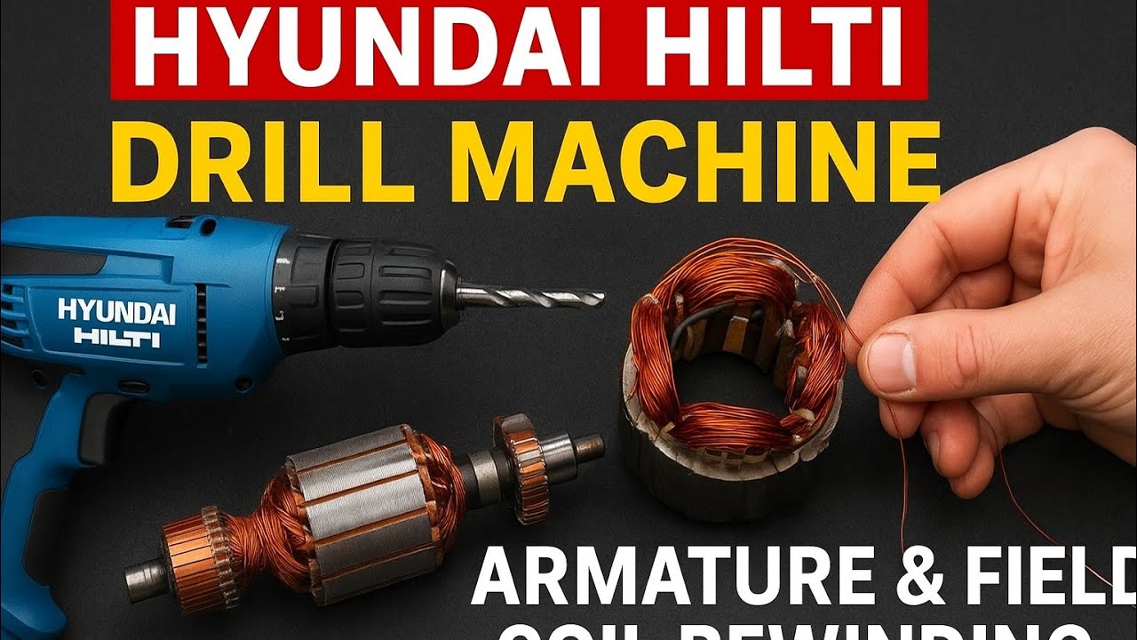 How to rewinding field coile of Hyundai Hildi machine part 1