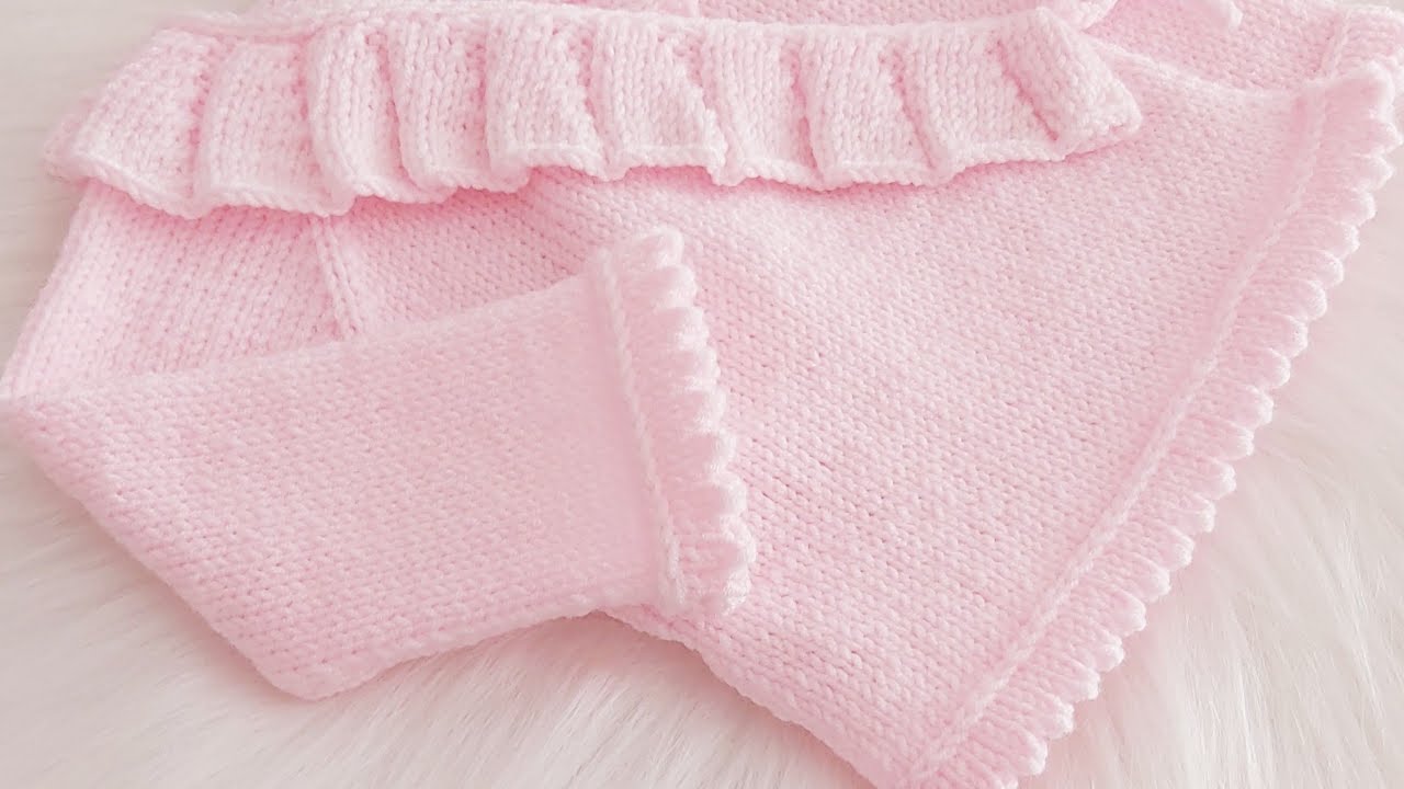 Yakası Pileli Bebek Hırkası Yapımı