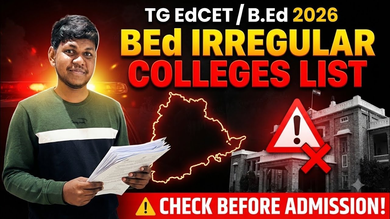 Irregular BEd Colleges in Hyderabad@StudentUpdates247 