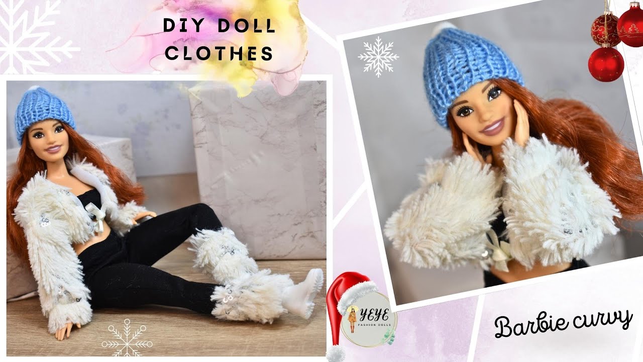 Short coat and leggings for Barbie doll🥰Free pattern🌸DIY#48 #barbieclothes #barbiedoll #barbie