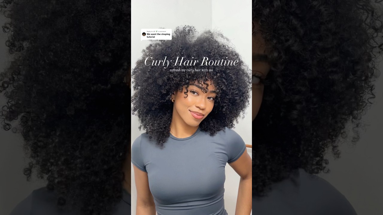 Curly Hair Refresh Tutorial Routine #curlyhair #hairstyles #hairtok #hairgrowth #naturalhair