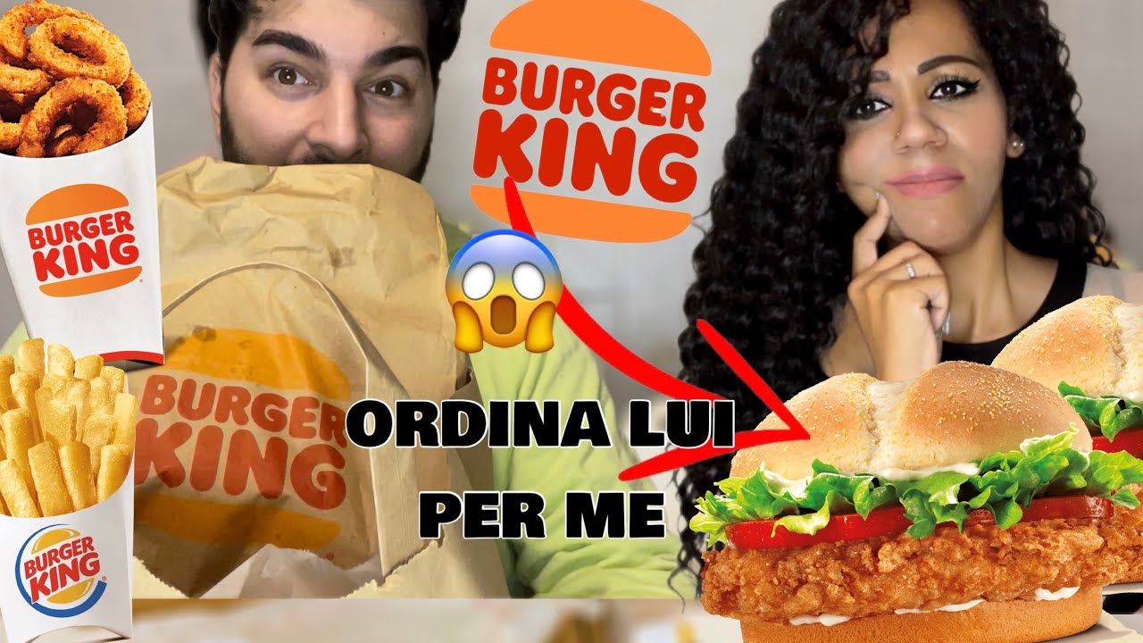 MIO MARITO DECIDE IL MIO ORDINE AL FAST FOOD🍔🍟| EATING SHOW MUKBANG ITA BURGER KING