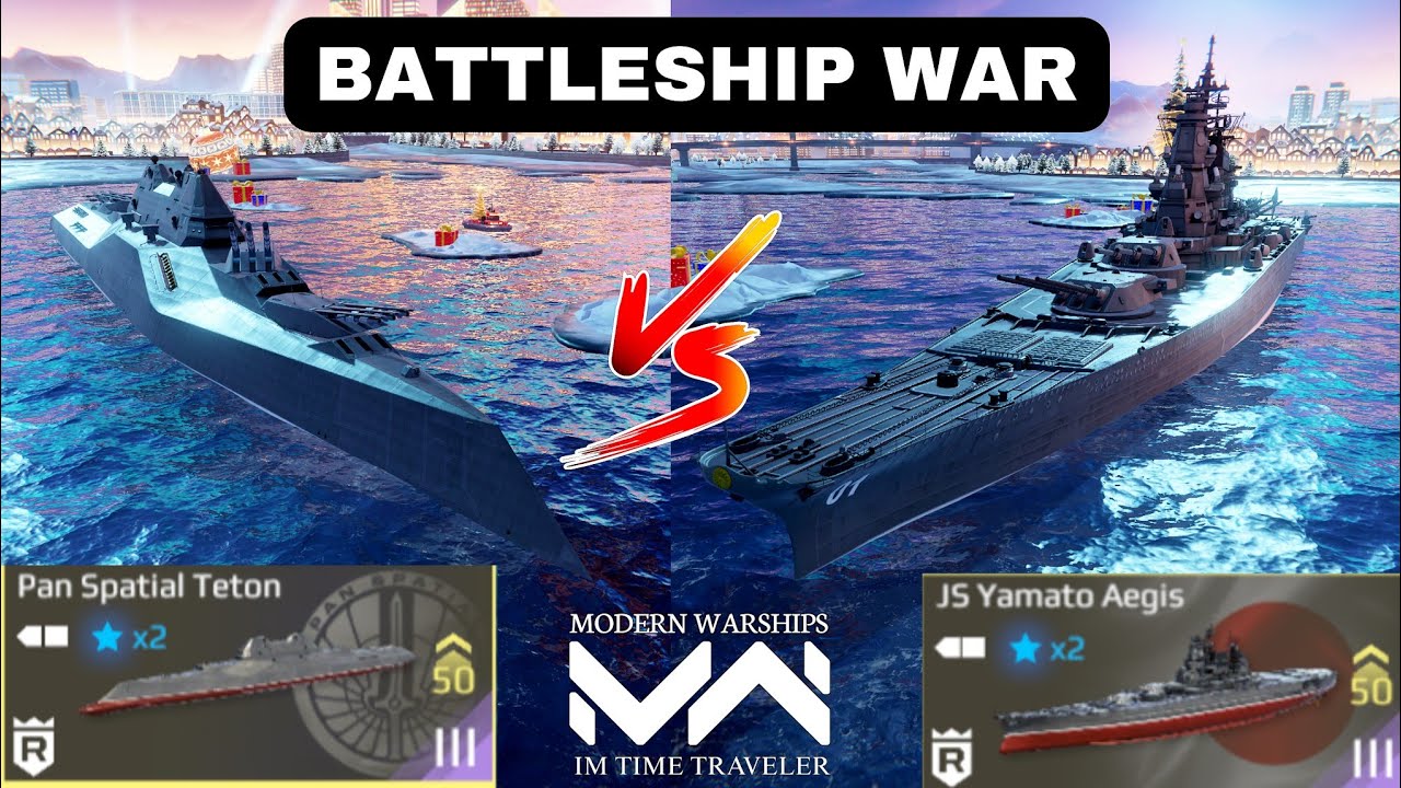 Pan Spatial Teton Vs JS Yamato Aegis! Modern Warships 1vs1 Battle