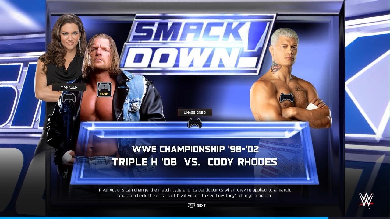 WWE 2K25: Triple H vs  Cody Rhodes
