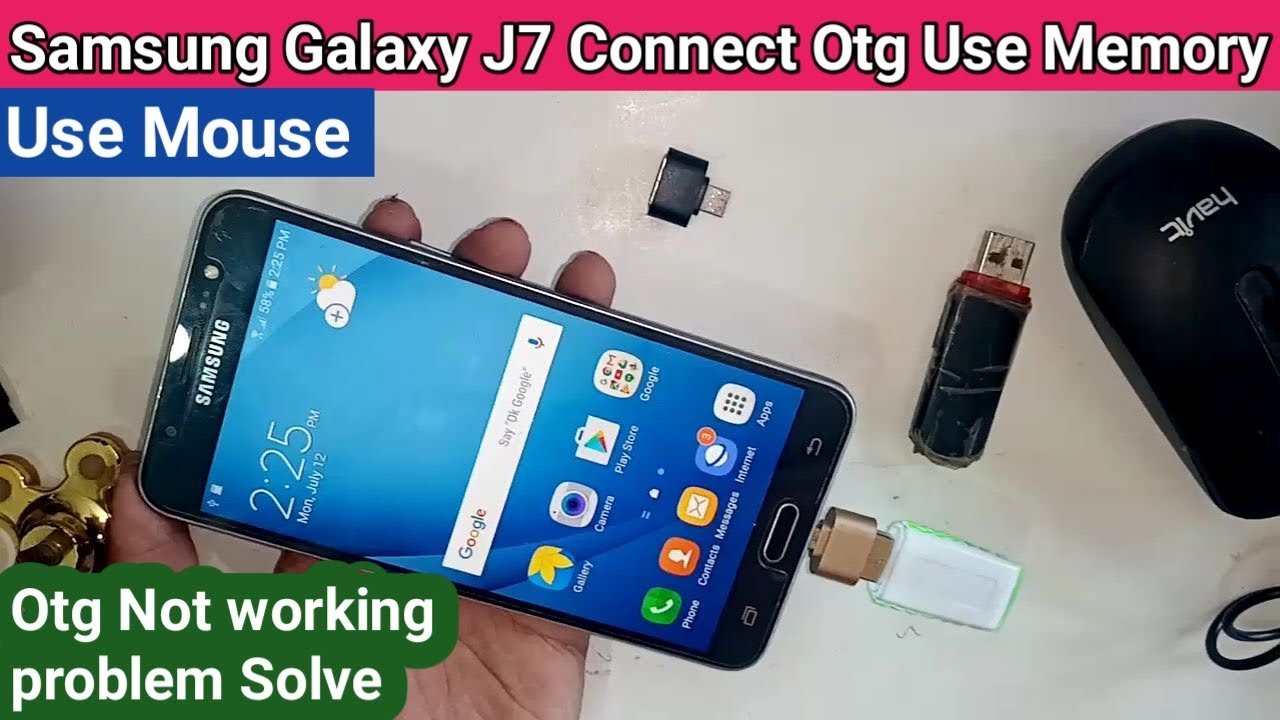 Samsung Galaxy J7 Connect otg Use mouse memory and Pendrive