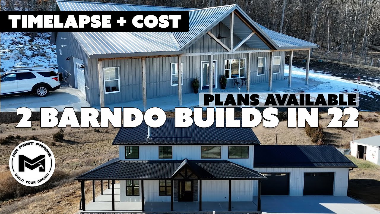Compare a Ranch and Two Story Barndominium Build- Cost Breakdown with Timelapse