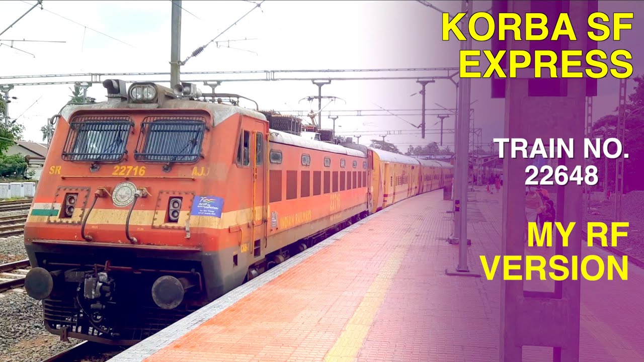 Korba Express Departing Kottayam Station | Kochuveli To Korba | Train No. 22648