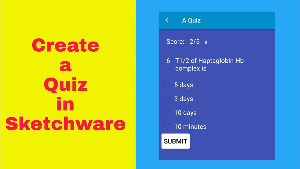 Simple Quiz App using Json Array in Sketchware