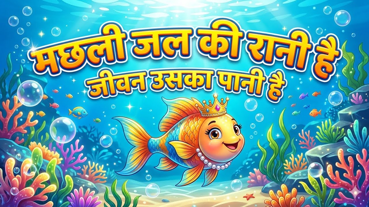 Machli Jal Ki Rani Hai 🐟 | Kids Poem with Beautiful Animation | Hindi Rhymes