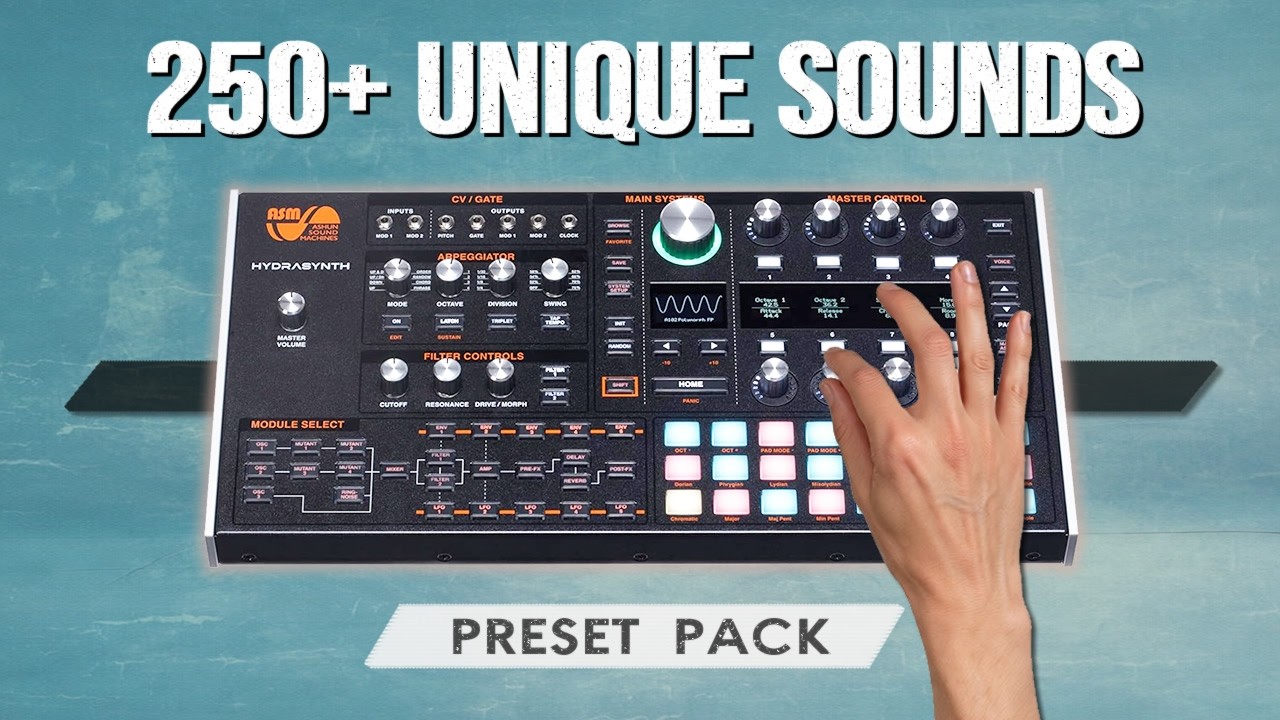 ► 250+ creative textures for the ultra-flexible Hydrasynth (CUSTOM PRESETS / PATCHES SOUNDSET).