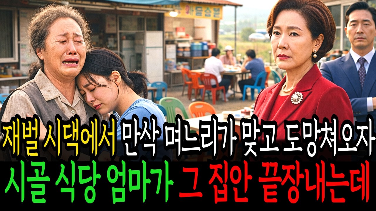 재벌 시댁에서 만삭 며느리가 맞고 도망쳐오자 시골 식당 엄마가 그 집안 끝장내는데