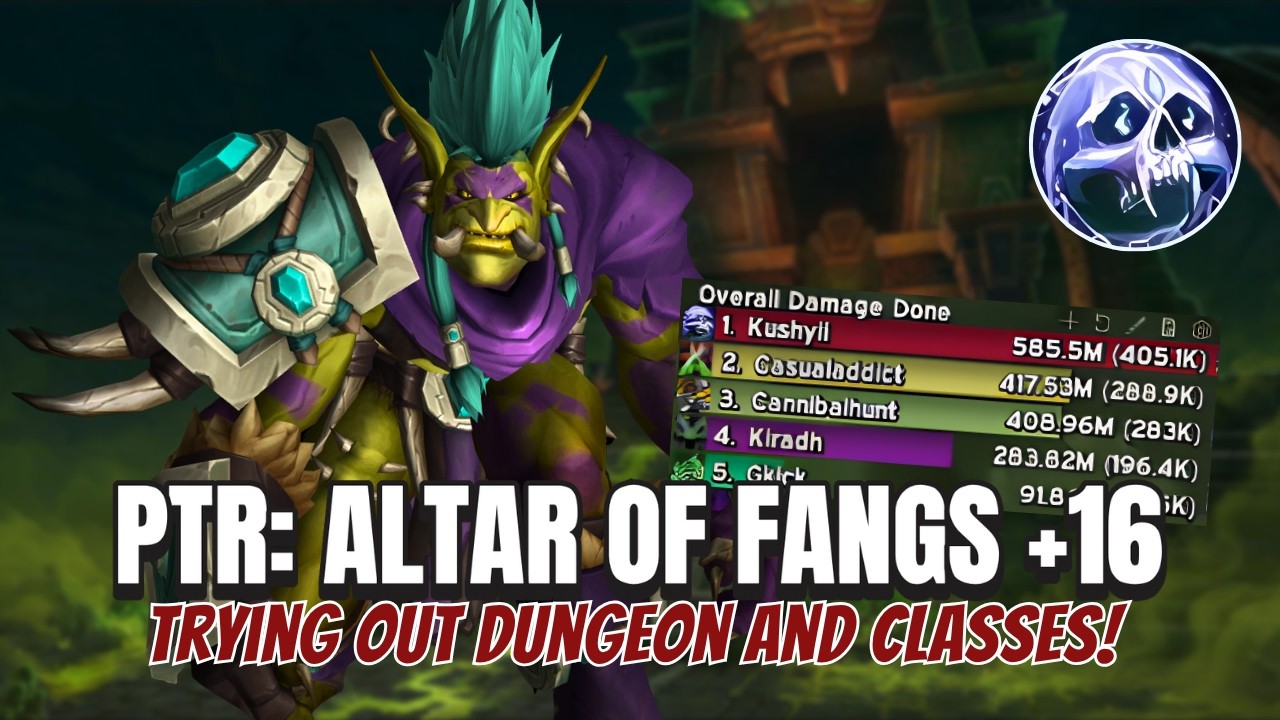 Frost DK seems to be a bit OP on PTR! Trying out the new dungeon Altar of Fangs