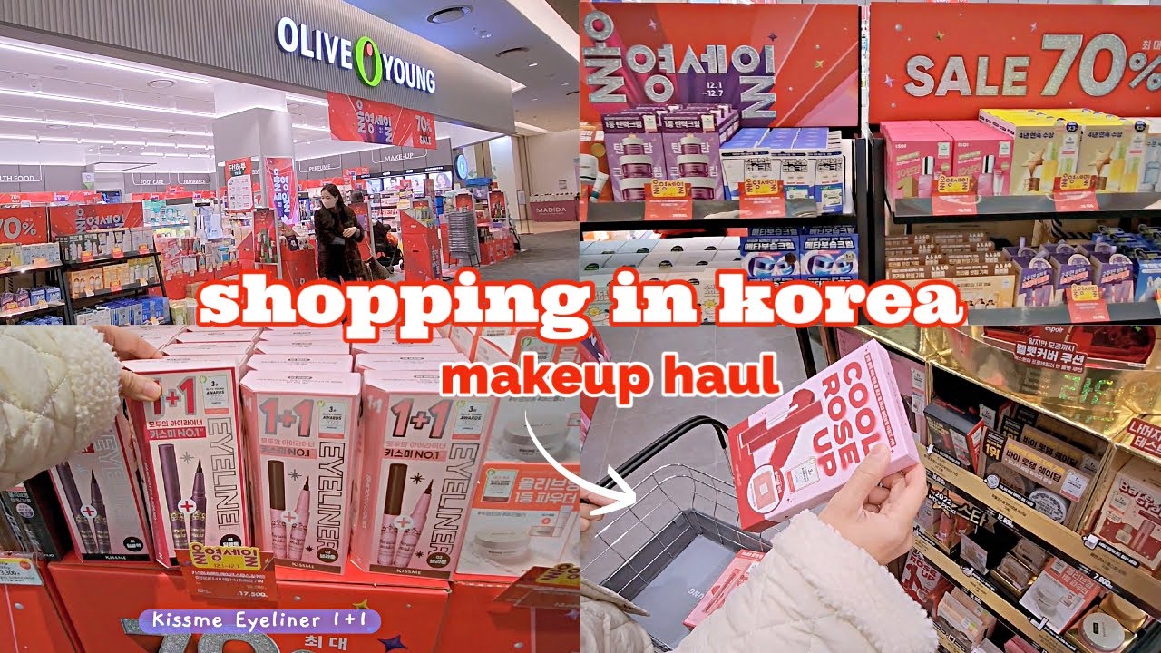 Shopping in Korea vlog 🇰🇷 skincare & makeup haul 🛍 oliveyoung huge sale!