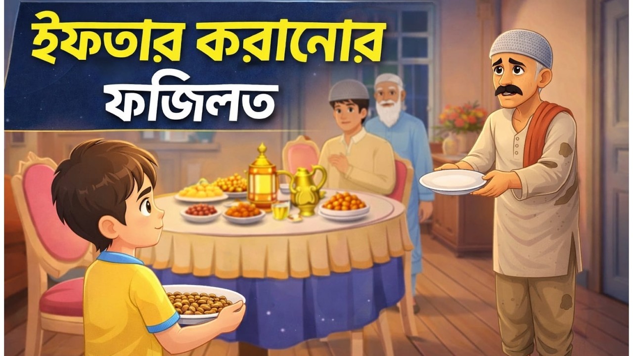 ইফতার করানোর ফজিলত | শিশুদের হৃদয়ছোঁয়া রমজান গল্প #islamicvideo #education #ramadan #cutebaby #baby