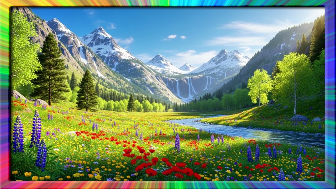 Stunning Scenery in Spring Living TV Frame_4K TV Frame