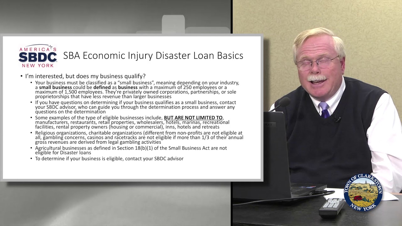 SBA Economic Injury Disaster Loan Process Basic Overview