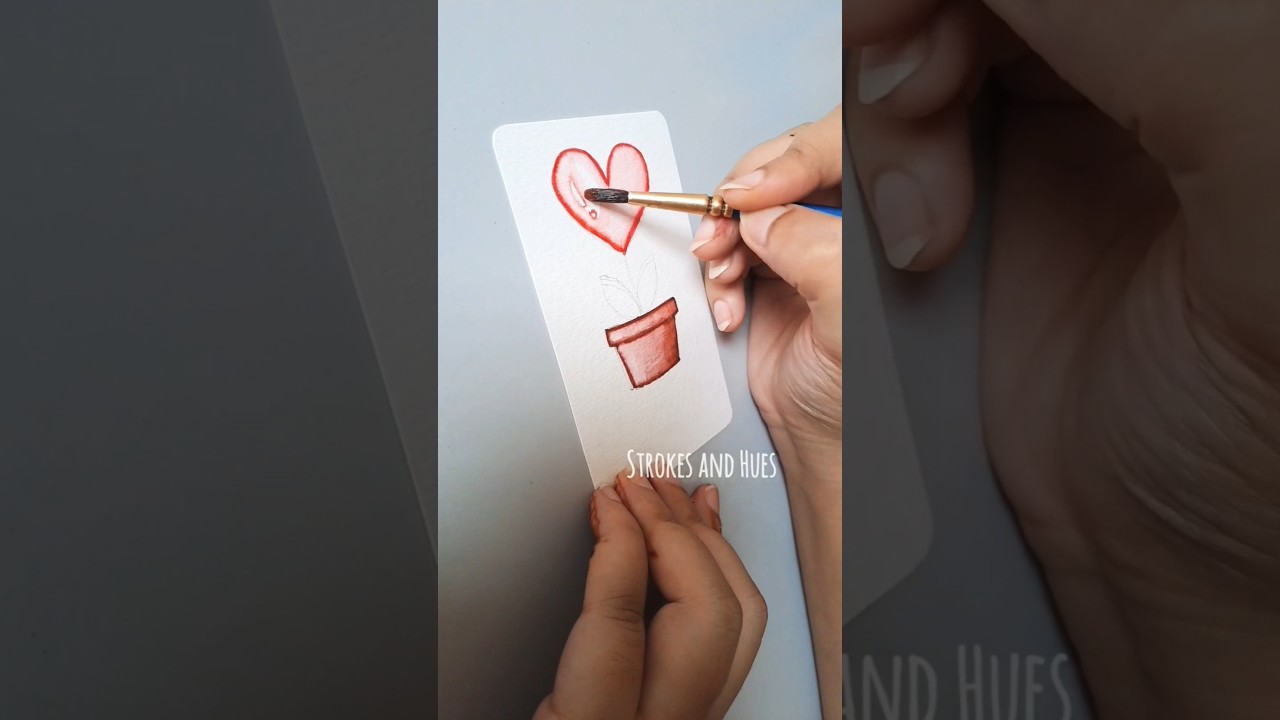Card making idea|| Brushpen art|| #shorts #brushpenart #brushpen #brushpenpainting #art