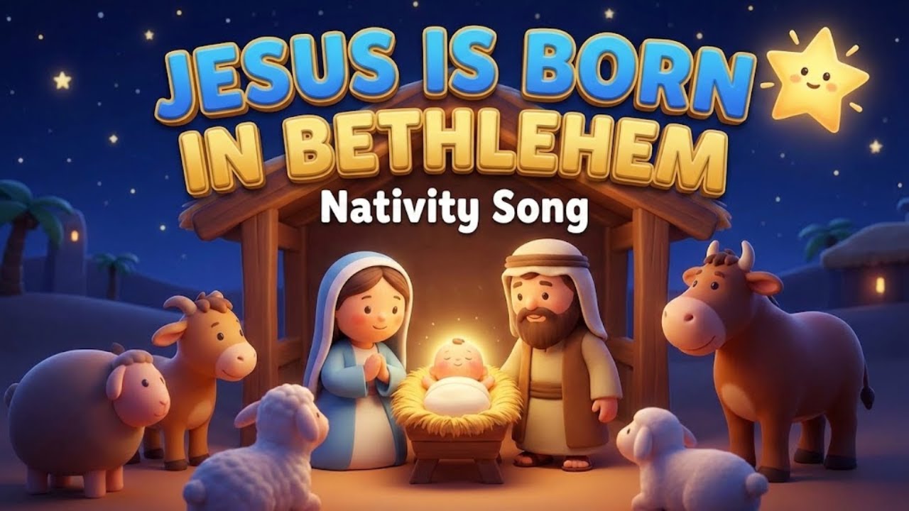 Jesus Is Born in Bethlehem | Nativity Song for Kids  #kidschristmas #christmassongs#christmas#jesus