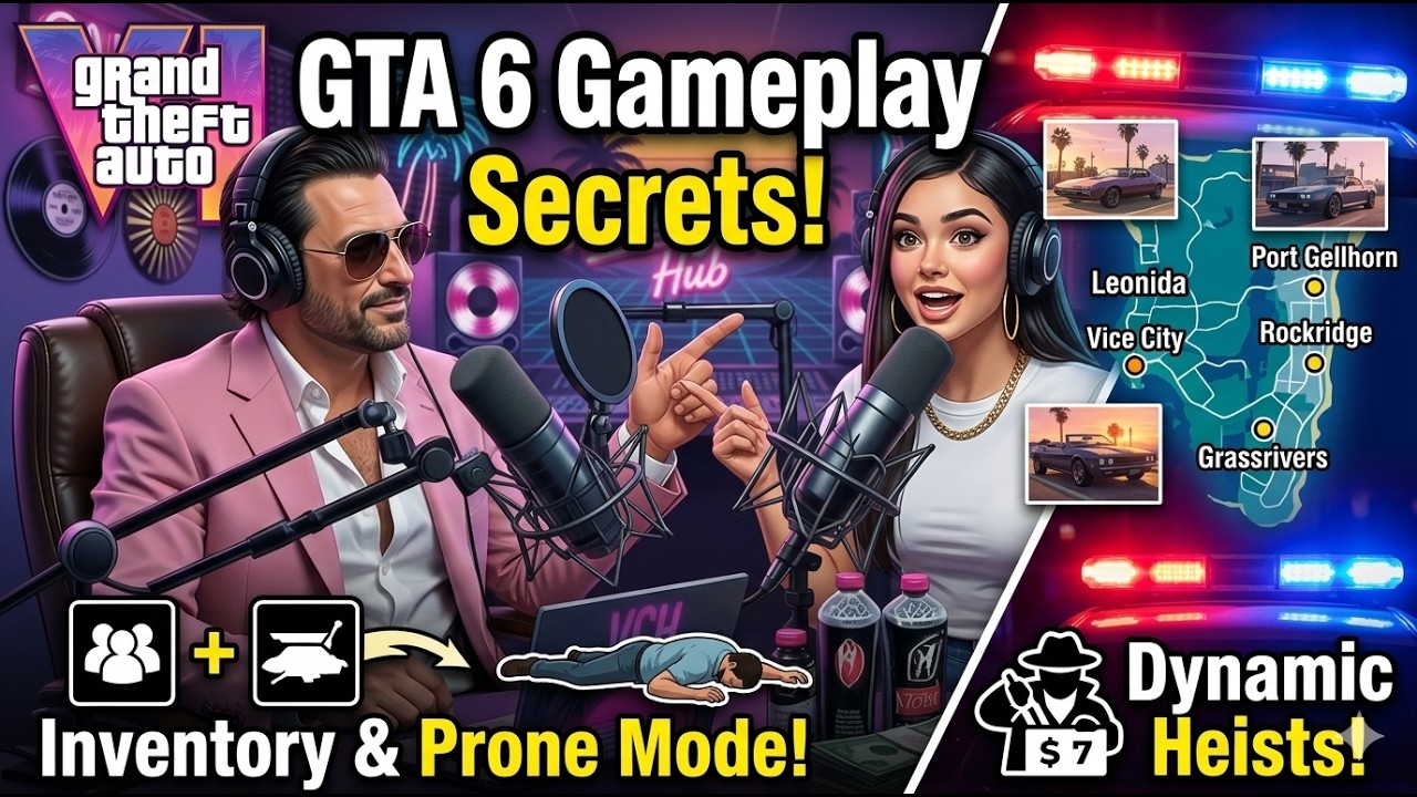 GTA 6 Gameplay Details: Inventory Secrets, Robbery Mechanics & Full World Map Breakdown!