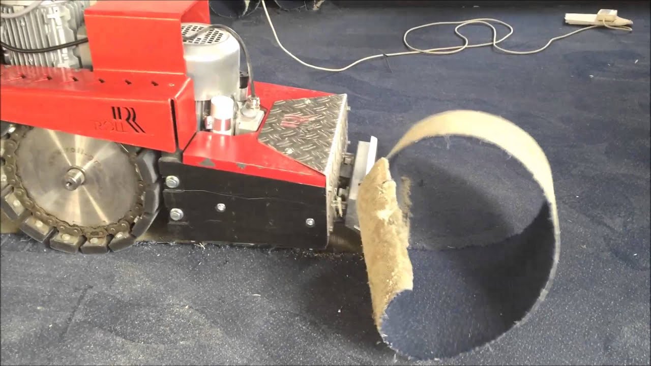 Entfernen von Teppichboden mit Geweberücken mit der Strippermaschine RO-2