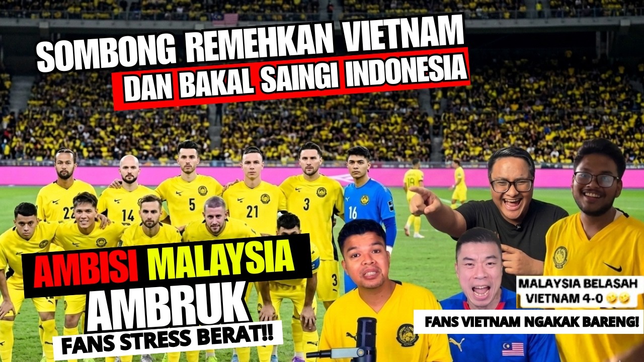 Sombong Remehkan Vietnam! Ambisi Malaydes Ambruk, Fans Stres Berat!