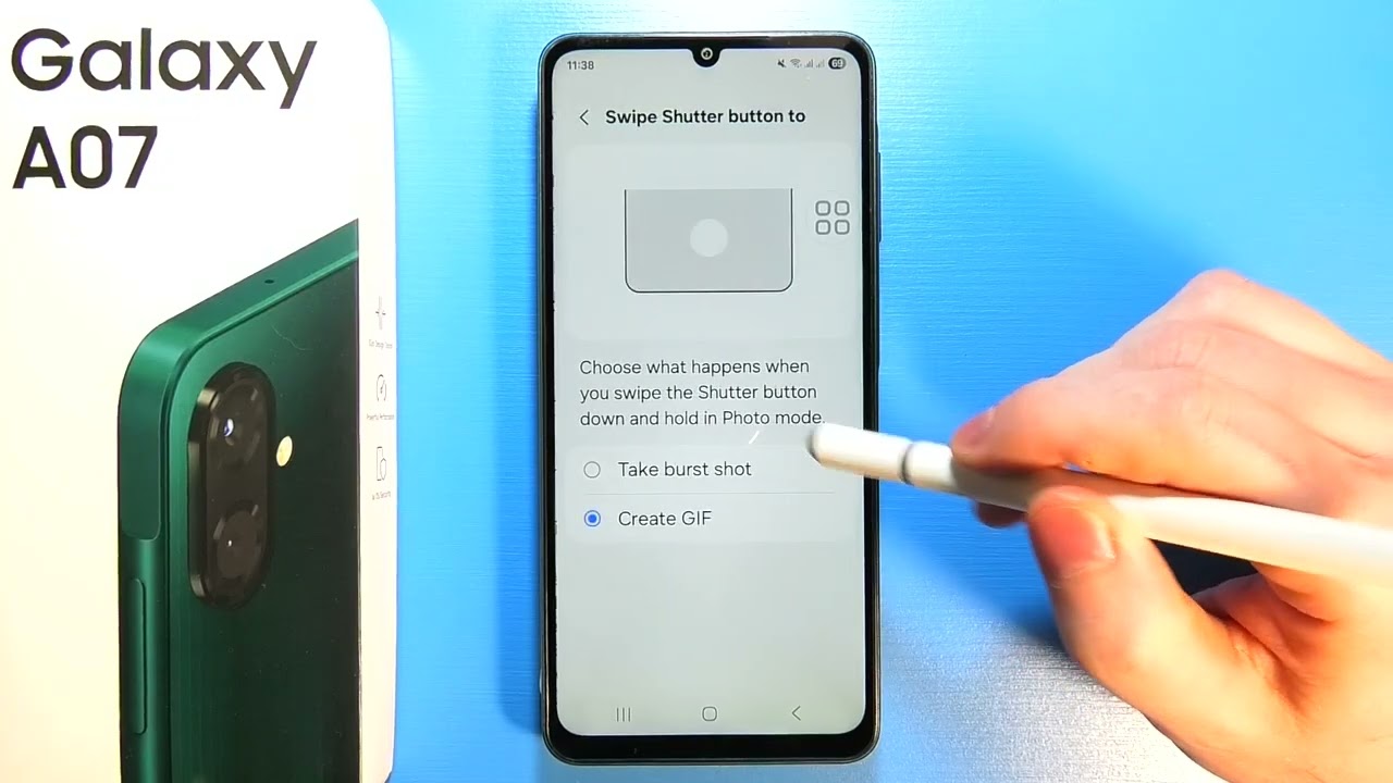 Samsung Galaxy A07: Как создавать GIF-фотографии