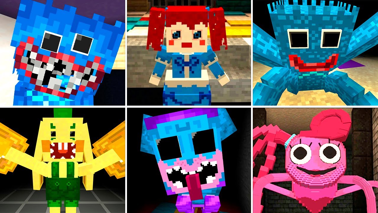 Poppy Playtime - All Characters Scenes in Minecraft | Chapter 1-2 Addon & Map