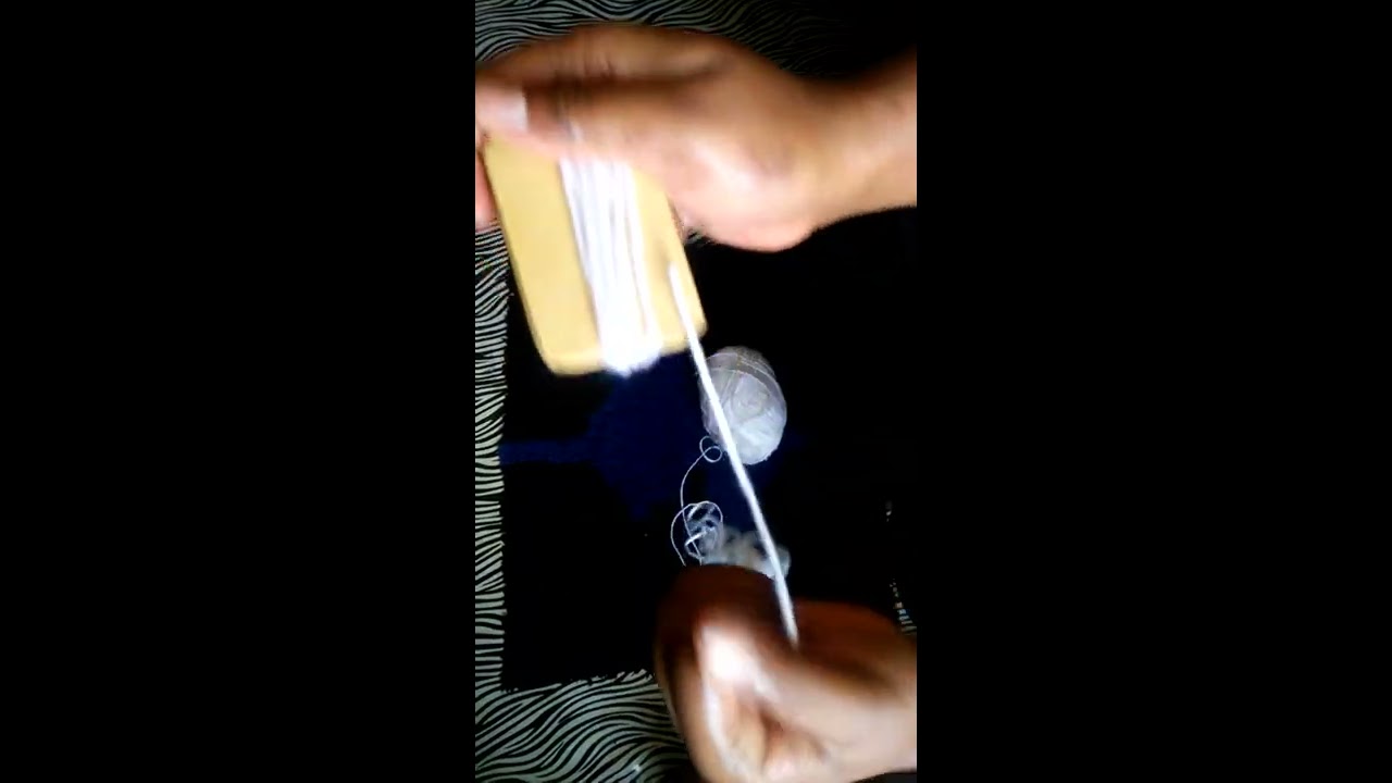 How to cut door mat yarn/thread into equal sizes before making a mat