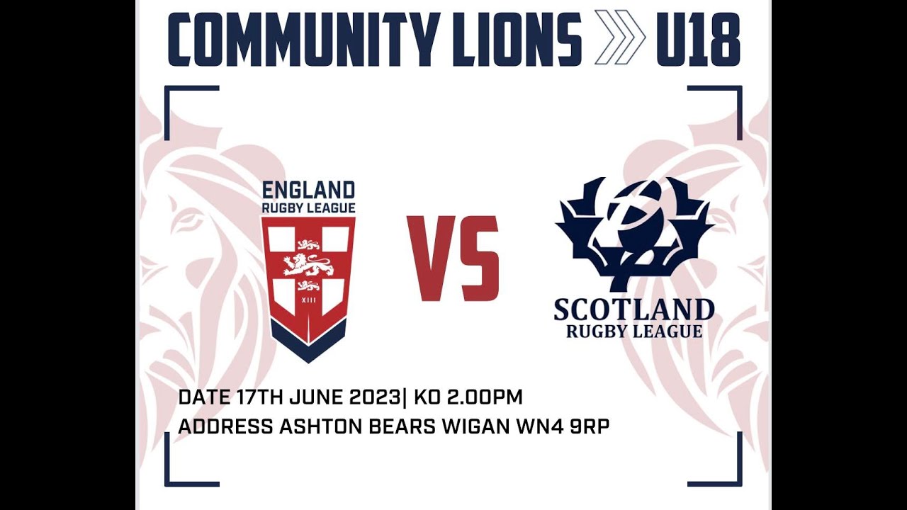 Community Lions U18s v Scotland
