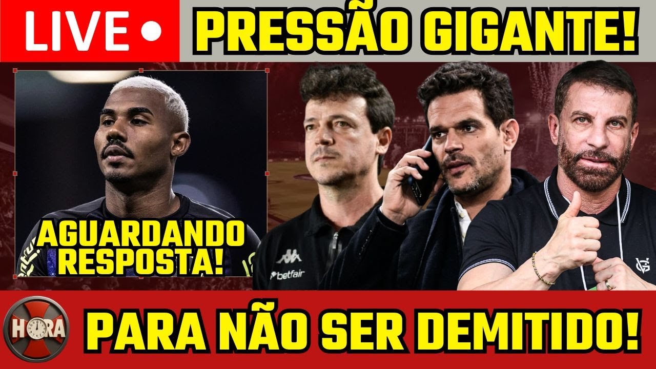 PRESSÃO PESADA! DINIZ TENTA SALVAR EMPREGO NO VASCO | NOVIDADES SOBRE REFORCOS!