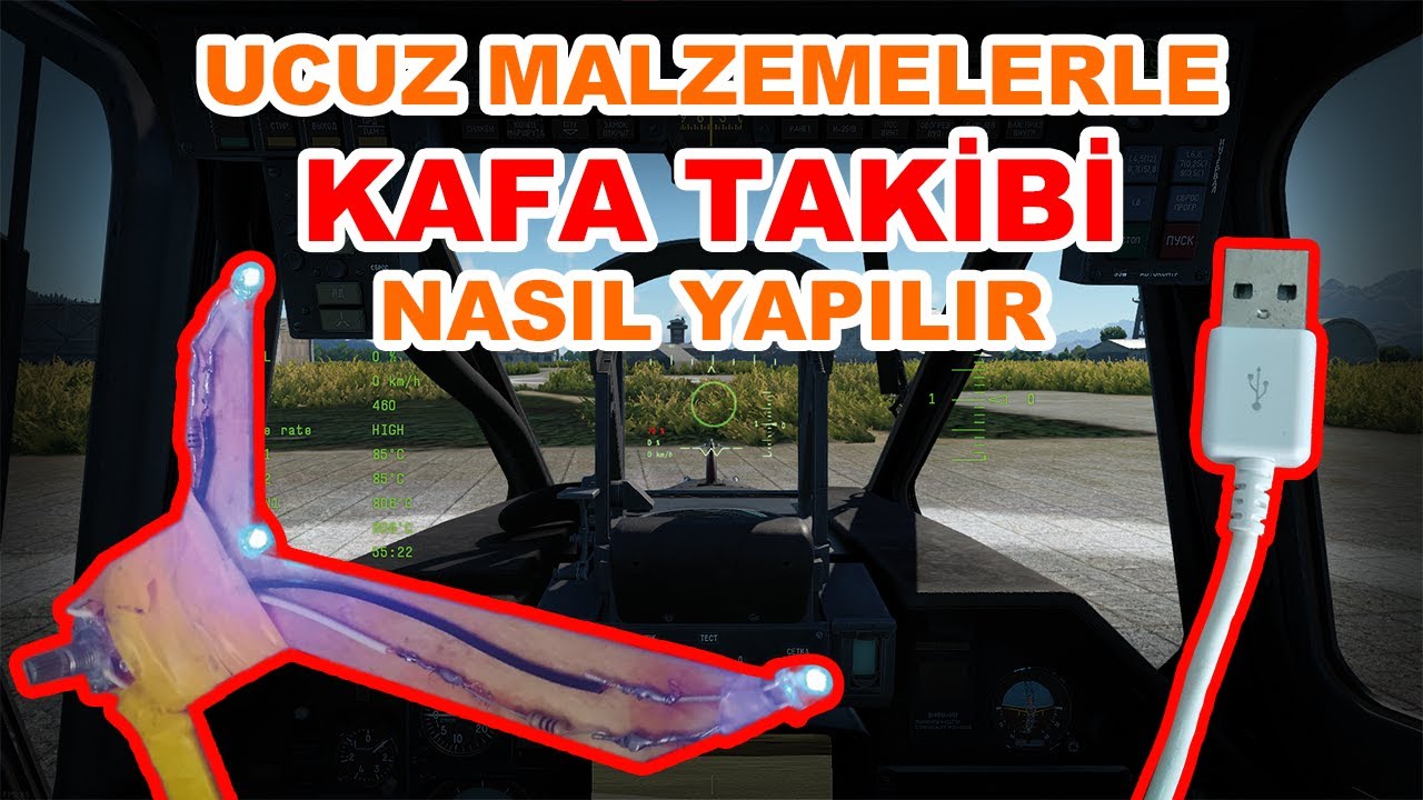 How to make a head tracking system with cheap materials. (turkish lang - english subs)
