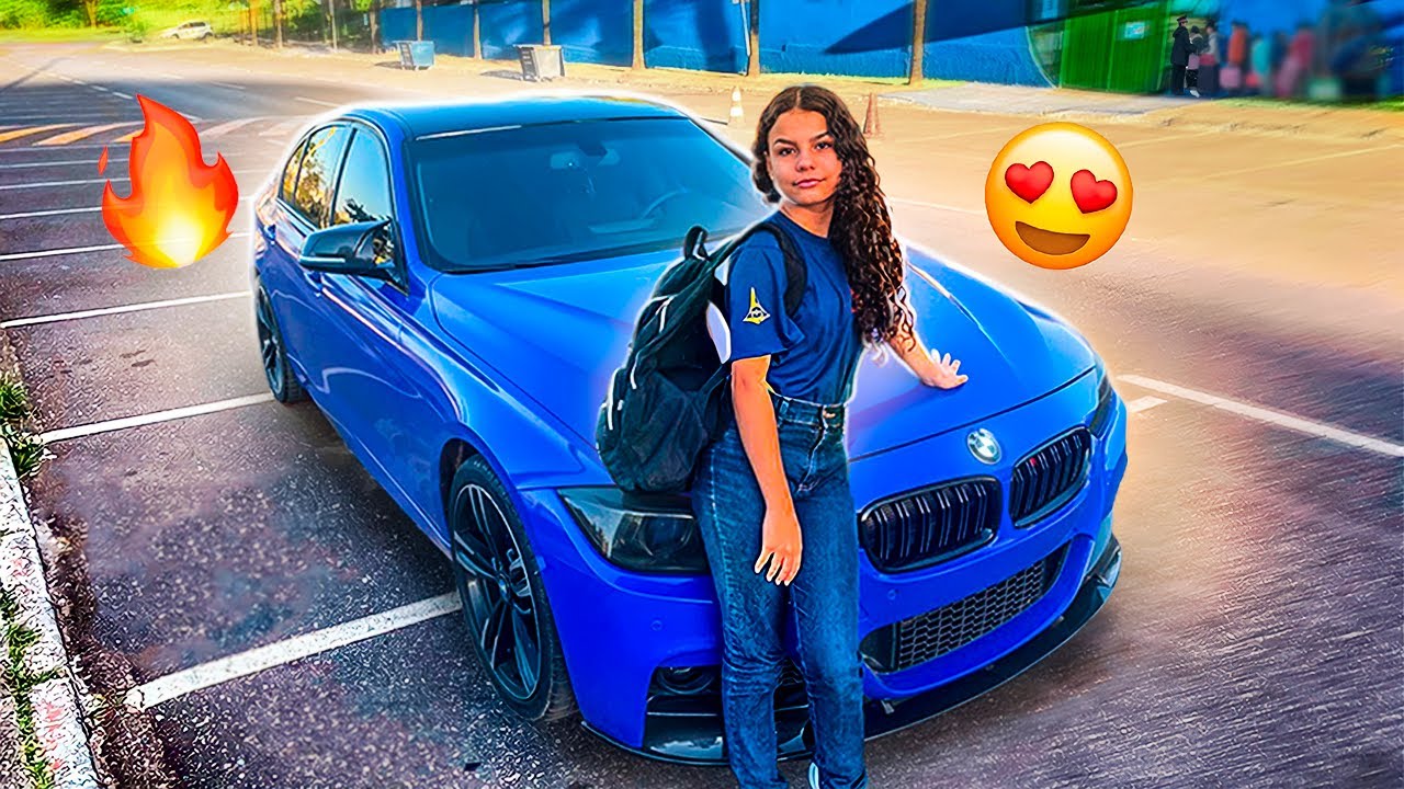 LEVEI MINHA IRMÃ NA ESCOLA DE BMW 320i 🔥