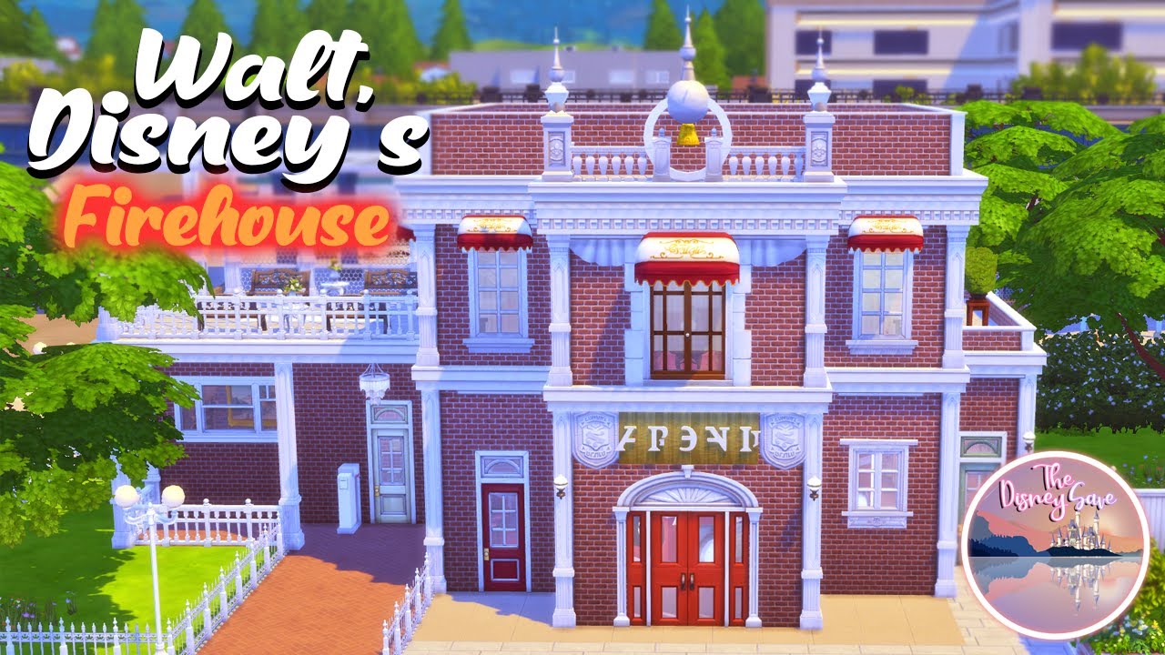 Walt Disney's Firehouse Apartment - The Disney Save #25 | Sims 4 Speed Build