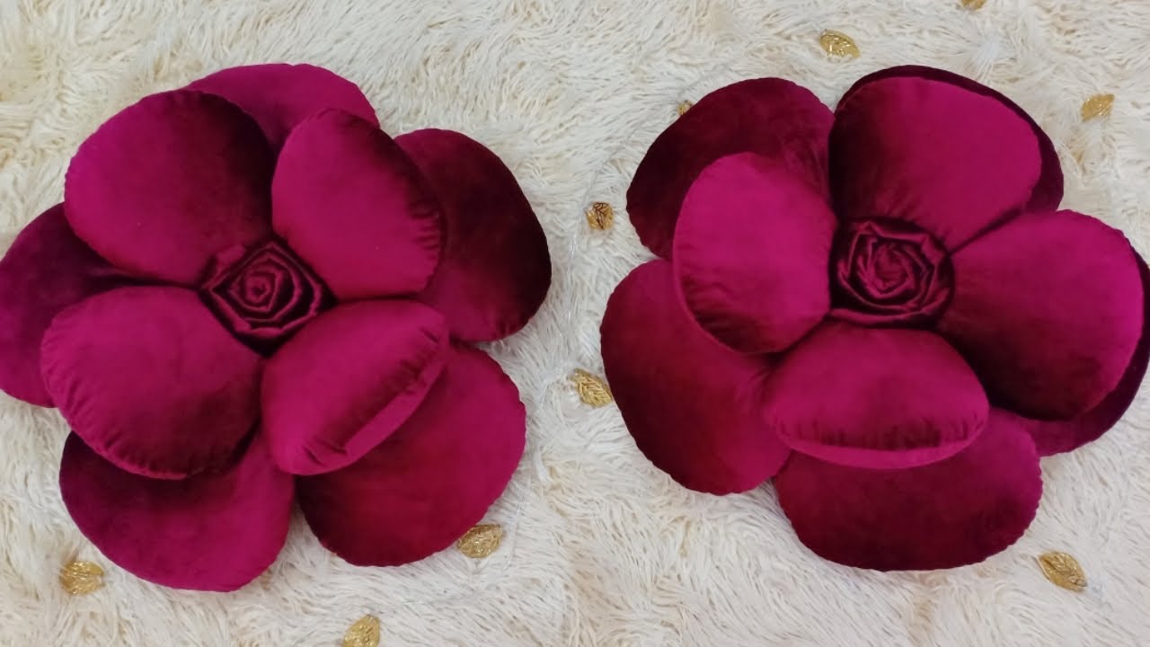 طريقة خياطة وسادة الوردة 🌹