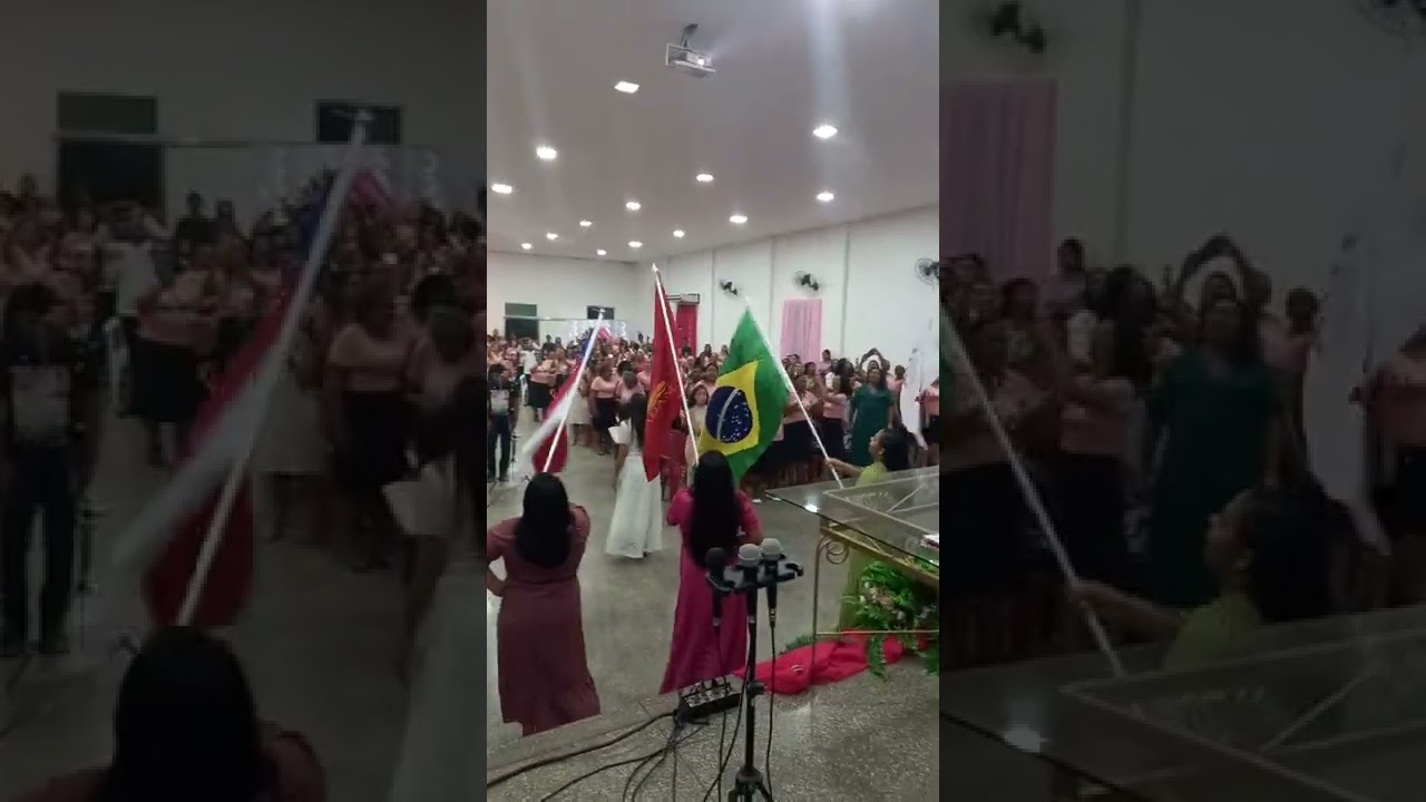 entrada das Bandeiras no congresso de mulheres IEADAM-PF