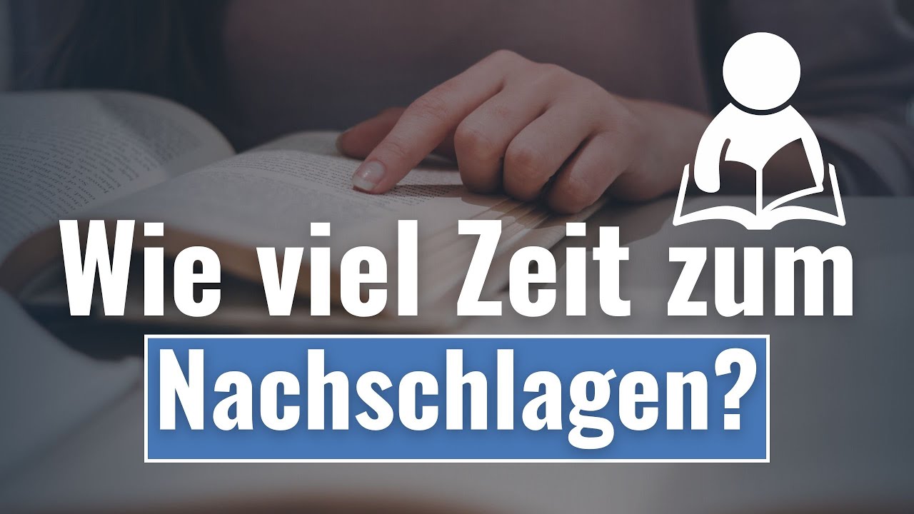 Klausurtaktik: Wie viel Zeit zum Nachschlagen in der Steuerberaterpr&uuml;fung?