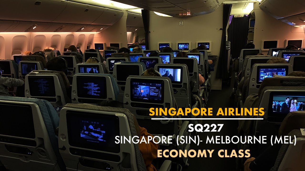 Singapore Airlines || SQ227 || Economy Class || Singapore (SIN) - Melbourne (MEL) || Flight Video