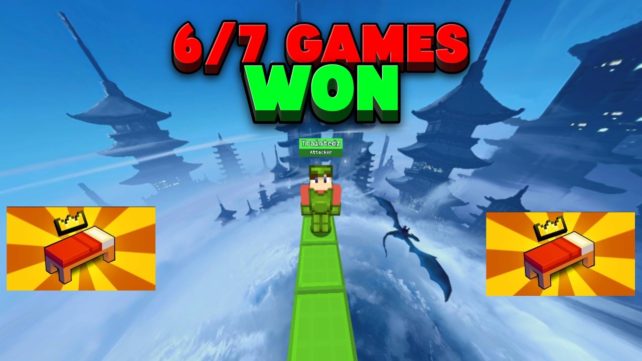 I Won 6/7 Games in Bedwars Ranked 4V4