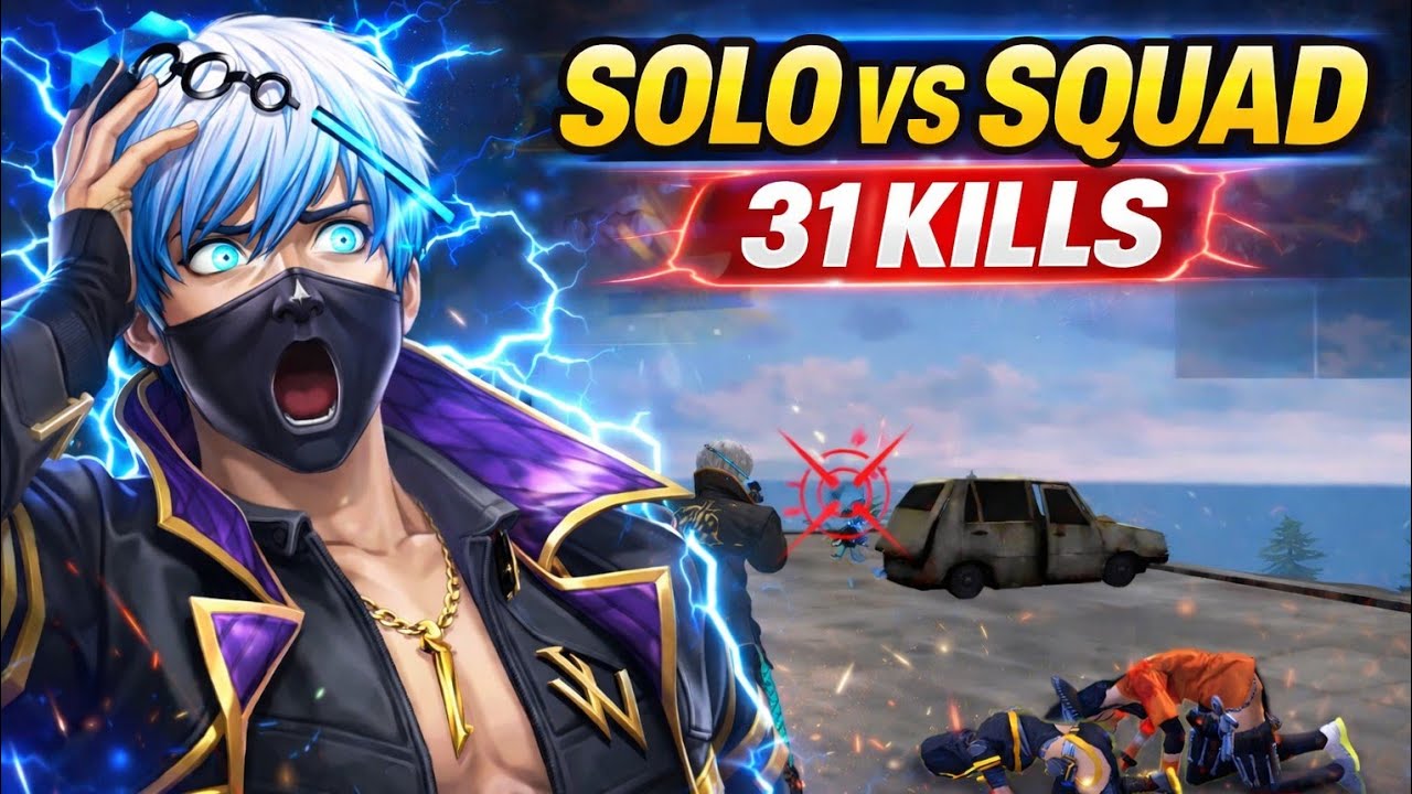 Mobile Player 😈 Solo vs Squad | 31 Kills 🔥 Free Fire Gameplay                      #freefire 